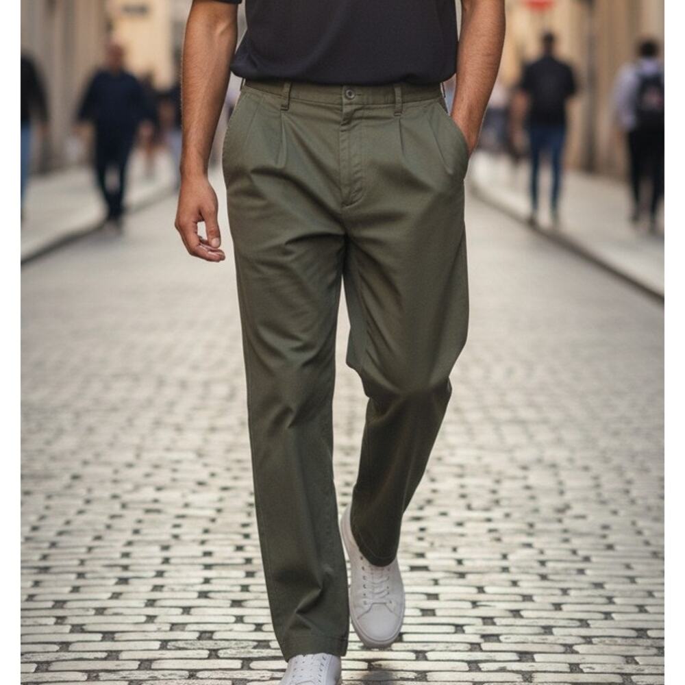 Tommy Hilfiger Dress Slacks Pants Men's Size 34x30 Army Green
